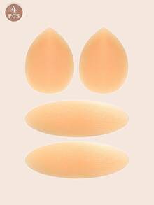 2/4片装可重复使用硅胶提臀垫，女性适用，提升臀部曲线，支撑髋部，适合所有体型