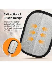 1pc Static Electricity Pet Hair Remover Gloves, Double-Sided Lint Brush, Pet Cat Hair Removal Brush, Suitable For Carpet, Bedding, Clothes - Multicolor - View 5