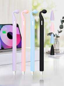 Vỏ bảo vệ bằng silicon cho Apple Pencil thế hệ thứ 2, thiết kế hình mầm cây hoạt hình dễ thương, chống sốc, chống thấm nước, chống bụi, nhiều màu sắc lựa chọn - Nhiều màu - Xem 2