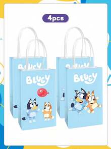 Bluey إمدادات حفلة بموضوع بلوي - هالوين، ، عيد الميلاد والأعياد، أكياس ورقية بشكل كلب، أكياس حلوى، أكياس تسوق، أكياس هدايا عيد الميلاد، أكياس تعبئة الشاي الأزرق، القهوة والمشروبات، أكياس هدايا الحفلات، أكياس تذكارية للحفلات