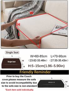 1 st stretchigt sofföverdrag, enfärgat nordisk stil 3D-design, lämpligt för alla årstider, hem och vardagsrum sofföverdrag halkfritt repfritt överdrag för vardagsrum sovrum arbetsrum soffa fåtölj loveseat schäslong - Beige - Visa 8