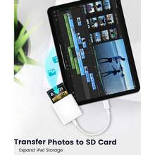 Leitor de cartão SD tipo C, 2 unidades, compatível com iPhone 16/16 Pro/16 Pro Max/16 Plus/15/15 Pro/15Pro Max/iPad Mini6/iPad Air4/iPad Pro, para transferência rápida de dados