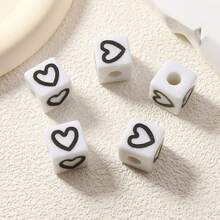3 قطع خرز قلب أكريليك لصنع الحرف اليدوية والإكسسوارات مثل تعليقات الحقائب وسيور الهواتف والمجوهرات، هدية للأصدقاء