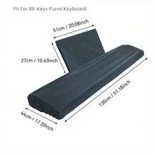 88-Key Electronic Piano Cover With Drawstring 88 Keys With Spectrum Face Cover Electric Piano Full Cover Tech Cloth Material - Black - View 6