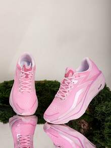 Men's Lightweight Breathable Cross-Training Sneakers - Low-Top Athletic Shoes With Shock Absorption, Arch Support And Non-Slip Sole Design, Suitable For Gym, Running, Hiking, Casual And Outdoor Activities - Pink - View 6