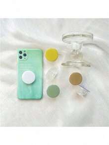 Solid Color Phone Grip Stand, Cute Cell Phone Holder, Expandable Collapsible Phone Accessory, ABS Material, Waterproof, Phone Charms Kindle Holder Support Compatible With IPhone, Android Phone, Gift For Birthday, Family, Friends Phone Stand Phone Accessories