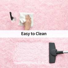Soft Modern Indoor Shaggy Area Rug For Bedroom Livingroom Dorm Kids Room Home Decorative, Non-Slip Plush Fluffy Furry Fur Rugs Comfy Nursery Accent Floor Carpet 2x3 Feet, Pink - 粉色 - 查看 8