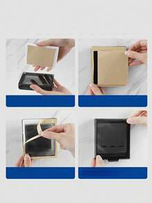 Caja de conexiones eléctrica transparente y resistente al agua, cubierta impermeable autoadhesiva transparente para toma de corriente y protección contra salpicaduras, compartimento de plástico transparente para gestión de cables, sin batería requerida, accesorio eléctrico para exteriores | Diseño de tapa transparente