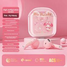 Sanrio Semi-In Ear Wireless Bluetooth Earbuds Official Licensed Cute Cartoon Headphones With Long Battery Life HiFi Sound Quality, Cute Aesthetic Earphones For Daily Use Gift Ideas For Everyone