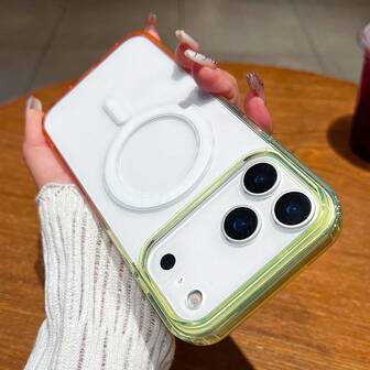 For IPhone 17 PRO MAX 17 PRO 17 AIR 17 Gradient Color Clear Case Compatible With IPhone 16 15 14 13 12 11 Pro Max Plus 16E Magnetic For Magsafe Wireless Charge Shockproof Cover