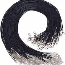 100 sợi dây chuyền đen dài 50cm có khóa càng cua, có thể điều chỉnh độ dài, thích hợp để làm vòng tay và mặt dây chuyền thủ công DIY. - Dây chuyền 50cm - Xem 12