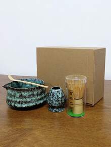 1 pieza/4 piezas Tazón de Matcha Raku, Accesorios de Juego de Té Cerámico, Batidor de Matcha, Cepillo de Té, Revolvedor de Té Japonés, Juego de Té para el Hogar, Diseño de Bambú, Estilo Minimalista, Construcción Durable, Bambú Natural, Accesorios de Té, Utensilios de Bambú, Regalo Perfecto para Amantes del Té, Regalo Ideal para Ceremonia, Decoración Tradicional, Ceremonia de Matcha