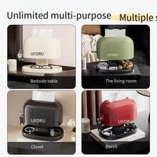 Scatola portafazzoletti di lusso minimalista, portafazzoletti a doppio strato con sollevamento a molla per casa, soggiorno, ingresso, portachiavi e portaorologio