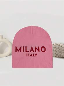 1 Stück "MILANO" Unisex Beanie Mütze im Hip Hop Stil, Y2K Mode, kalt gestrickt, warmer thermischer Hut für Männer & Frauen, Trendmode - Strickmütze - Übersicht 6