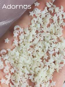 10g Luminous Stars Moon Soft Clay Flakes For Epoxy Resin Filling Green Light Stars Moon Soft Pottery DIY Earrings Keychains Making Accessories