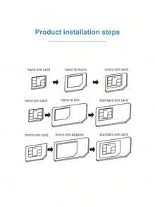 5pcs/Set Metal SIM Card Tray Adapter, Phone Card Slot Converter, Aluminum Alloy SIM Card Holder