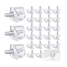 20PCS Shelf Support Pins Cupboard Pegs Shelves Racks Holder Clear Transparent - White - View 2