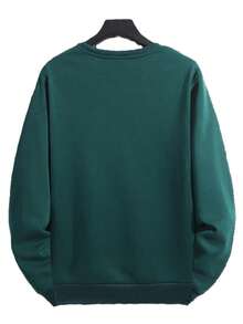 Unisex Streetwear Style Sweatshirt, Flannel Sweater - Grey - View 7