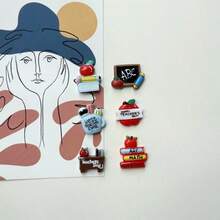 5/10 buc - Mini birou, magnet de frigider cu formă de carte, decor drăguț pentru casă, decorare cameră, birou, dulap, magnet pentru mașina de spălat vase, cadou