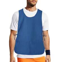 半件套男女通用围裙，带两个口袋，家居清洁无袖围裙，厨房，浴室，家居，家居用品 - 彩色 - 查看 5