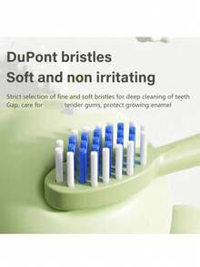 1 pieza Cepillo de dientes eléctrico recargable/a batería con 6 cabezales de cepillo, modelo de batería de 1 velocidad, modelo recargable de 4 velocidades - Morado - Ver 7