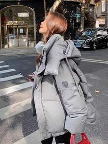 Women Winter Coats - 灰色 - 查看 2