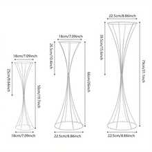 YUNRUX Soportes de flores decorativos con guirnaldas, soportes de flores para bodas, 3 soportes de flores plateados, como decoración para fiestas, cumpleaños, cafés, banquetes de boda, festivales, fiestas de cumpleaños, fiestas de graduación, buffets, etc. - Multicolor - Ver 2