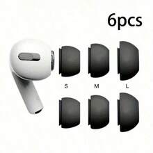3 Pasang! Ujung Earphone Silikon untuk AirPods Pro 1/2 - 3 Pasang, Dengan Fungsi Peredam Kebisingan dan Anti Debu, Kompatibel dengan Casing Pengisian Daya USB-C (S/M/L) - MultiWarna - View 6