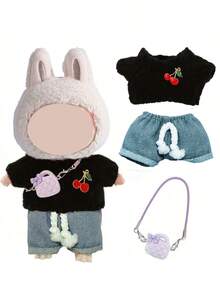 Doll Clothes For Labubu Labubu Outfit Sets, Suitable For 17cm Doll Clothes/Accessories, Doll Collection Wardrobe, Labubu Doll Bag And Accessories, Cloth Doll Costumes - Multicolor - View 5
