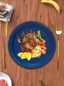 10件套海军蓝派对用品套装，包括纸盘、餐巾纸、纸杯和餐具，适合海军蓝主题派对装饰。蓝色纸盘套装，派对礼包，适合男士洗礼、生日、毕业派对及其他场合。 - 深藍 - 查看 5