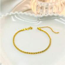 Braided Baiano Cord Bracelet, Semi-Jewelry Plated In 925 Silver And 18K Gold - Vàng - Xem 3