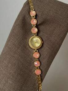 1件时尚百搭的女士水钻链表，优雅风格，适合日常佩戴、生日、周年纪念、万圣节、促销和节日礼物，无礼盒。 - 彩色 - 查看 12