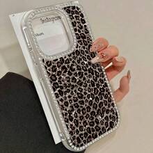 A Shiny Leopard Print Flip Case With Diamonds For IPhone 17promax/17air 16 Pro Max, 16, 15 Pro, 14, 14 Plus, 14 Pro Max, 13, 13 Pro, 12 Pro And 11 Pro Max Models. Designed To Resist Drops And Stains, This Soft Case Is Perfect For Men And Women With Elegant Diamond Trim. - 黑色 - 查看 10
