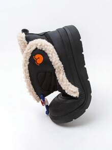 mini bala 儿童毛绒冬靴柔软保暖防滑耐用舒适冬季鞋 - 黑色 - 查看 6