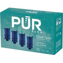 PUR PLUS Faucet Mount Replacement Filter 4-Pack, Genuine PUR Filter, 3-In-1 Powerful, Natural Mineral Filtration, Lead Removal, 1-Year Value, Blue (RF99994) - 橄欖綠 - 查看 2