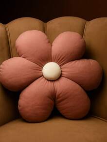 Daisy Plush Flower Cushion Sofa Decoration Living Room Baby Bedroom - 乾枯玫瑰色 - 查看 3