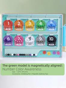 Magnetic Color And Number Maze, Wooden Color Classification Maze, Wooden Color Matching Learning Counting Puzzle Board, Montessori Counting Matching Games Color Sorting Board, Montessori Fine Motor Skills Toys For Kids Ages 3+ - Multicolor - View 13