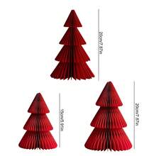 1pc, Red And Green Honeycomb Paper Christmas Tree Desktop Ornament, Honeycomb Christmas Tree Center Decoration For Home, Office, Kitchen, Holiday Party Multifunctional Home Decoration Table Center Christmas Decor (Please Note That The Christmas Tree Is Shipped Folded For Easier Transportation And Needs To Be Unfolded Upon Arrival) Christmas Decorations Winter Room Decor Christmas Decorations Home Christmas Gifts Christmas Decor