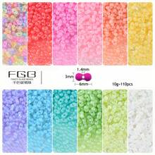 100 piezas de cuentas de vidrio en forma de cacahuete de 3x6mm, cuentas de vidrio jade de colores surtidos, cuentas sueltas lindas, cuentas espaciadoras a granel para hacer joyas, pulseras, aretes, collares DIY