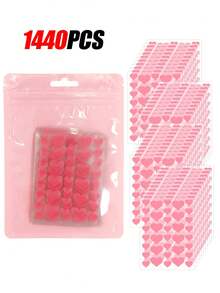 1440片粉色、黑色、白色、蓝色、紫色、绿色星形图案E-Star面部贴纸，拍照和脸部彩绘必备，适用于各种派对、聚会和娱乐活动。提供1080/720/180/72/36片装，化妆品级，价格实惠，可用于房间装饰、梳妆台、旅行、卧室、化妆配件等。