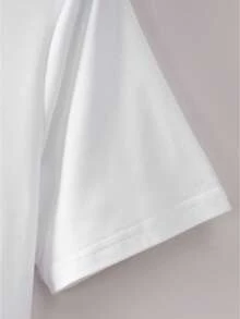 T-shirt casual da uomo con stampa geometrica - Tessuto elasticizzato e traspirante, scollo tondo, maniche corte - Ideale per le uscite estive