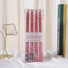 4pcs/8pcs Vintage Spiral Pink/Red/White Dining Table Candles, Candle 10 Inch -Set Of 4 Tapered Candles,Creates Romantic Dining Atmosphere, Home Decor Essential Gifts Birthday Graduation,Long Candle,Tall Candlesticks, Home Dinner, Party, Wedding, Churches, Men/Women Gifts