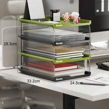 File Storage Boxes - Green and Black-four Layers - View 13