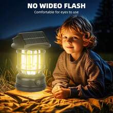 Multifunctional Outdoor Solar Powered COB Camping Light, Type-C Charging, Stepless Dimming, Soft & Warm Lighting, Atmosphere Garden Lamp