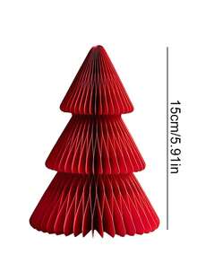 1pc, Red And Green Honeycomb Paper Christmas Tree Desktop Ornament, Honeycomb Christmas Tree Center Decoration For Home, Office, Kitchen, Holiday Party Multifunctional Home Decoration Table Center Christmas Decor (Please Note That The Christmas Tree Is Shipped Folded For Easier Transportation And Needs To Be Unfolded Upon Arrival) Christmas Decorations Winter Room Decor Christmas Decorations Home Christmas Gifts Christmas Decor