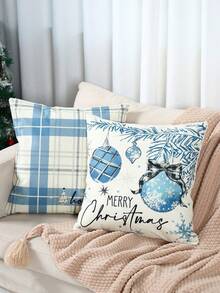 4pcs/Set Linen Christmas Pillow Cover, 45*45cm Christmas Snowman Pattern Cushion Cover, Christmas Decorations For Home, Merry Christmas Pillowcases, Christmas Sofa Cover, Pillow Case, Christmas Ornaments, Bedroom Decor, Living Room Decor, Home Decor, Chair Decor, Sofa Decor, Couch Decor, Bed Decor, Christmas Decor, Christmas Supplies, Xmas Gifts, Christmas Gifts, 2026 New Year Decor
