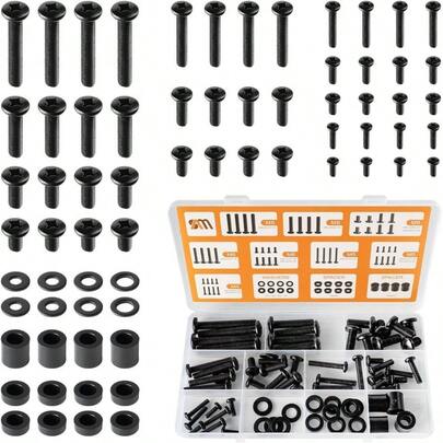 68pcs TV Mounting Screws Kit, M4M5M6M8 VESA Screws, Spacers Washers TV Bracket, Universal Screw Set Flat Screen Wall Mount Accessories
