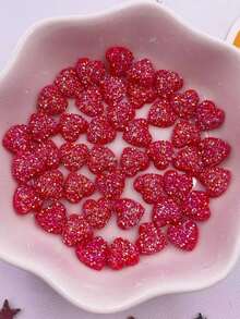 50 pezzi di gemme di strass a forma di cuore piatto, rivestite in resina AB, colori candy random, brillanti, per decorazioni, matrimoni, creazioni di gioielli e accessori moda - Multicolore - Visualizzare 2
