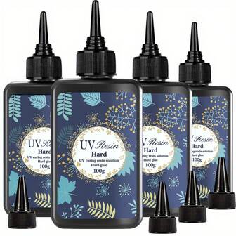 100g/400g 优质 UV 树脂 - 3.53oz/14.11oz 晶莹剔透的 UV 树脂，适用于珠宝制作、DIY 工艺品 - 快速固化、高光泽且无气泡 | 非常适合铸造、涂层和艺术项目