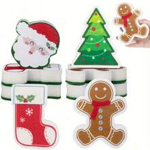 1 Paquete de Esponjas Navideñas de Dibujos Animados - Cepillos de Limpieza Multiusos para Platos, Hogar, Baño, Superficies de Vidrio - Ideal para Regalos Navideños